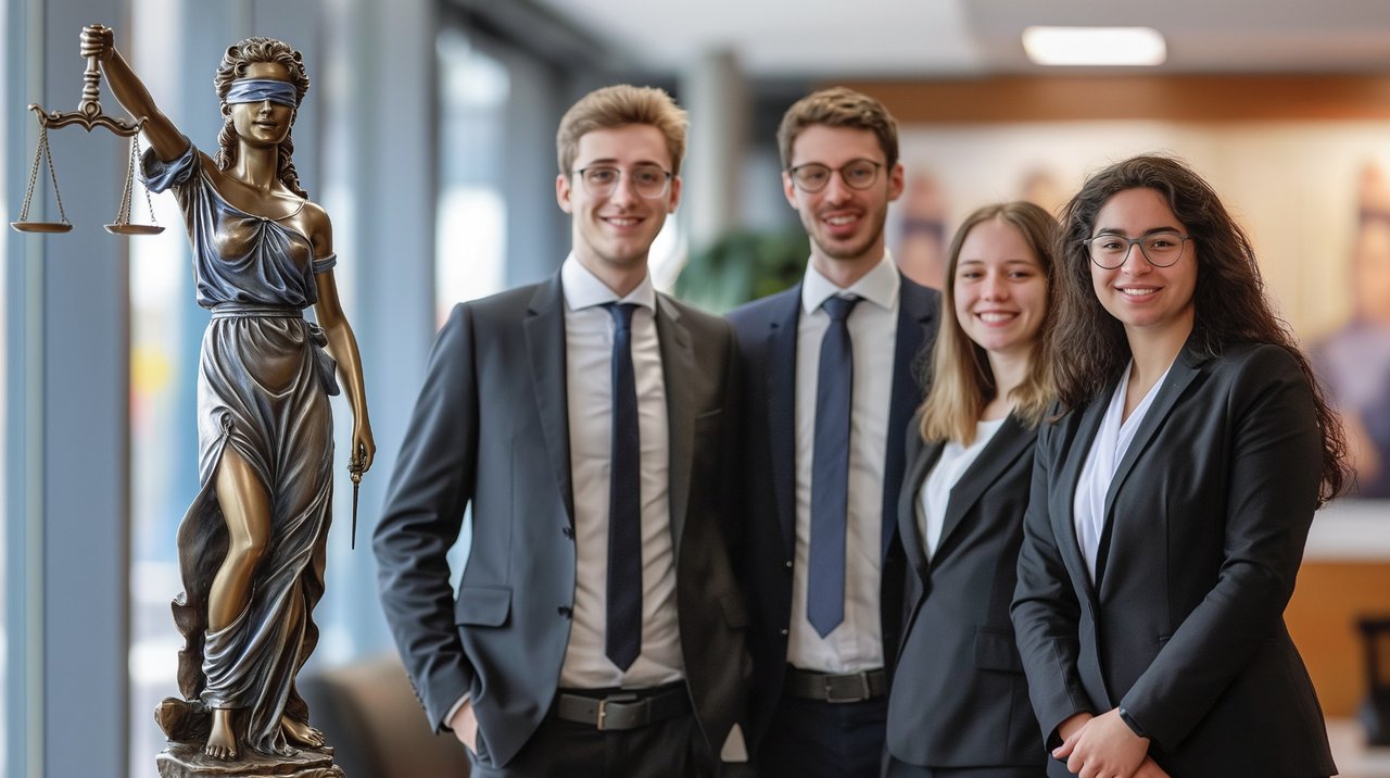 Team von Rechtsexperten bei der Zusammenarbeit